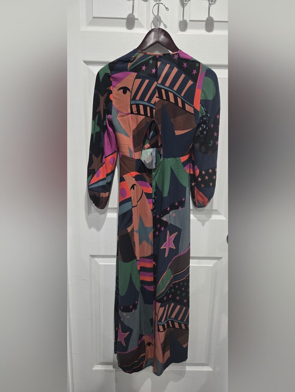 FARM Rio Tuca Maroto Graphic Toucan Print Midi Dress Size Small - Picture 7 of 13
